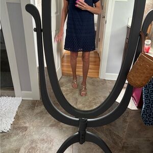 Chic studio Navy Eyelet Dress